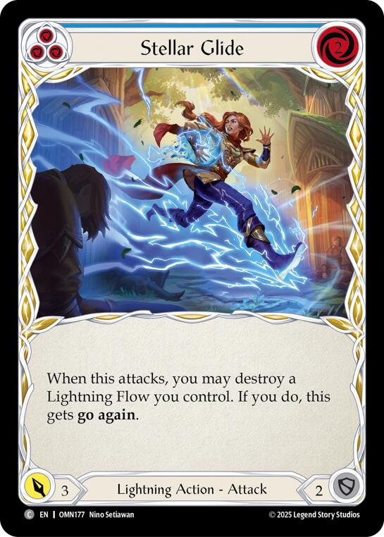 Stellar Glide (Blue) [OMN177] (Omens of the Third Age)  Rainbow Foil | Shuffle n Cut Hobbies & Games