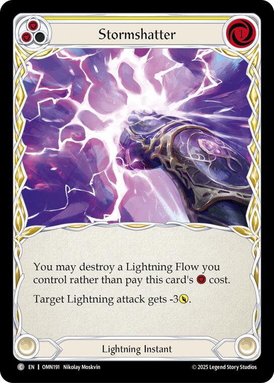 Stormshatter (Yellow) [OMN191] (Omens of the Third Age)  Rainbow Foil | Shuffle n Cut Hobbies & Games