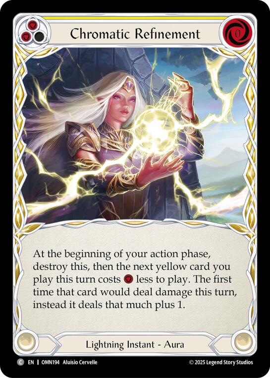 Chromatic Refinement (Yellow) [OMN194] (Omens of the Third Age)  Rainbow Foil | Shuffle n Cut Hobbies & Games
