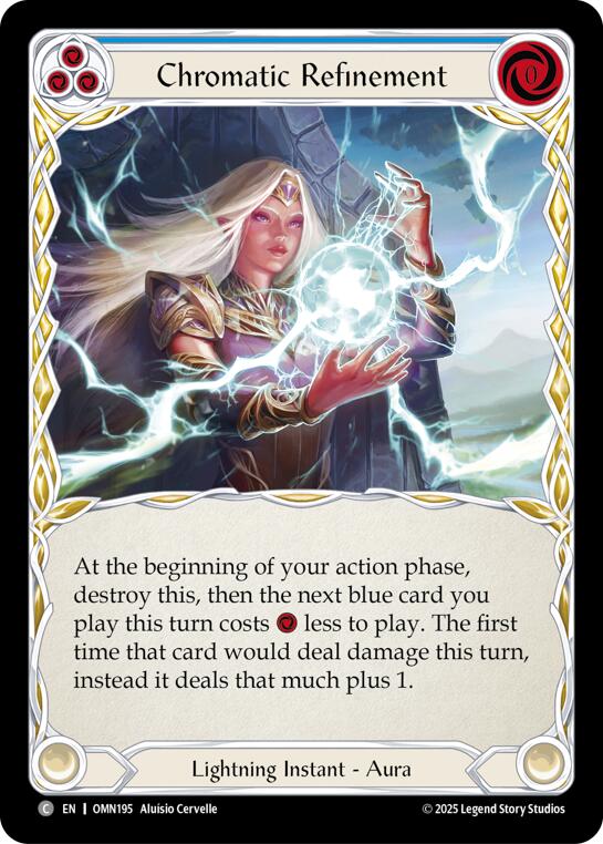 Chromatic Refinement (Blue) [OMN195] (Omens of the Third Age)  Rainbow Foil | Shuffle n Cut Hobbies & Games