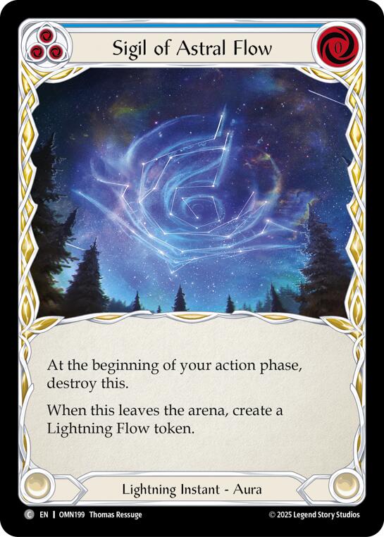 Sigil Of Astral Flow (Blue) [OMN199] (Omens of the Third Age) | Shuffle n Cut Hobbies & Games