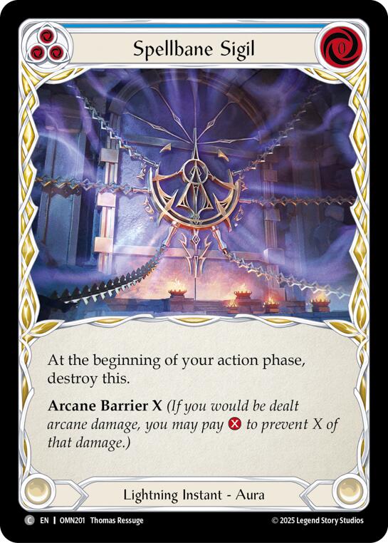 Spellbane Sigil (Blue) [OMN201] (Omens of the Third Age) | Shuffle n Cut Hobbies & Games