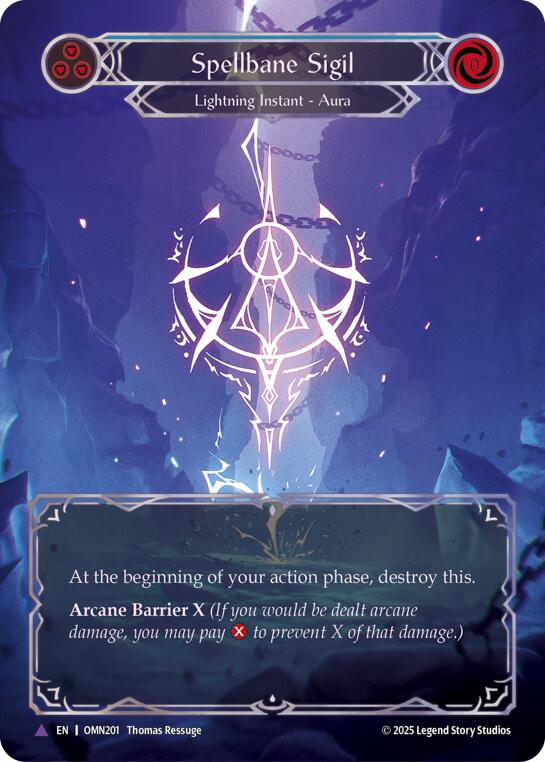 Spellbane Sigil (Blue) (Marvel) [OMN201] (Omens of the Third Age)  Cold Foil | Shuffle n Cut Hobbies & Games