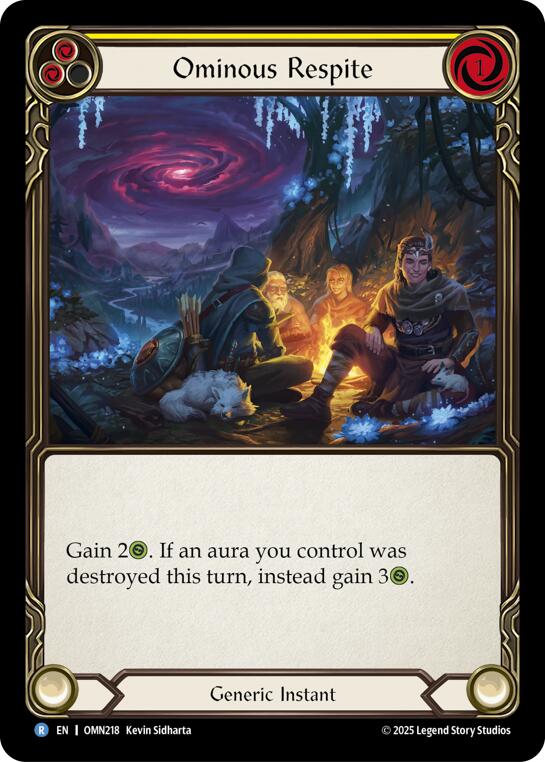 Ominous Respite (Yellow) [OMN218] (Omens of the Third Age)  Rainbow Foil | Shuffle n Cut Hobbies & Games
