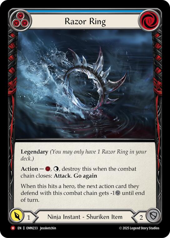 Razor Ring (Blue) [OMN233] (Omens of the Third Age) | Shuffle n Cut Hobbies & Games