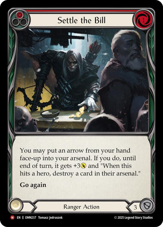 Settle The Bill (Red) [OMN237] (Omens of the Third Age)  Rainbow Foil | Shuffle n Cut Hobbies & Games