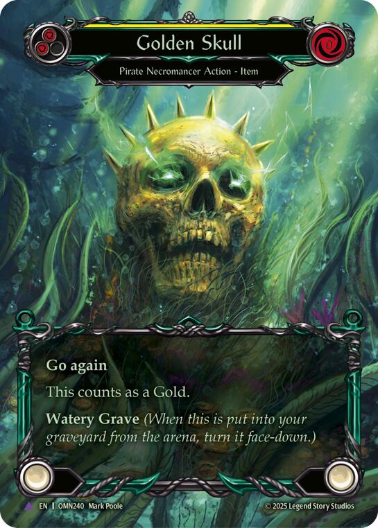 Golden Skull (Yellow) (Marvel) [OMN240] (Omens of the Third Age)  Cold Foil | Shuffle n Cut Hobbies & Games