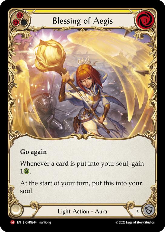 Blessing Of Aegis (Yellow) [OMN244] (Omens of the Third Age) | Shuffle n Cut Hobbies & Games