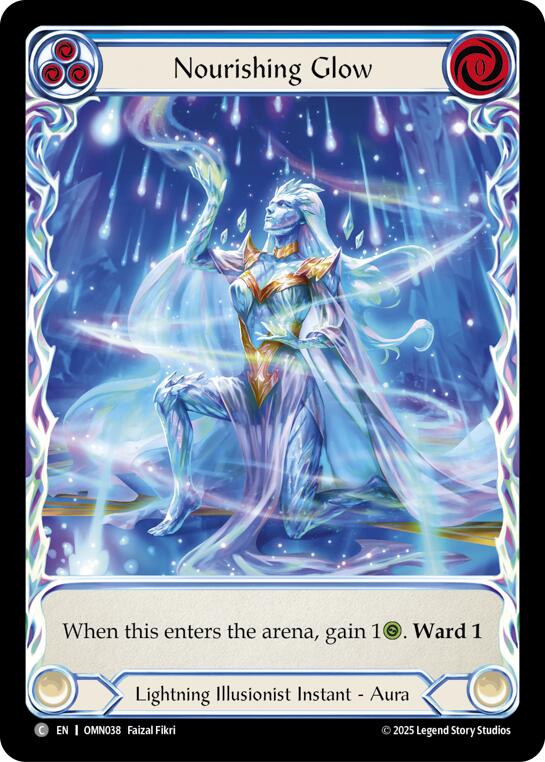 Nourishing Glow (Blue) (Extended Art) [OMN038] (Omens of the Third Age)  Cold Foil | Shuffle n Cut Hobbies & Games