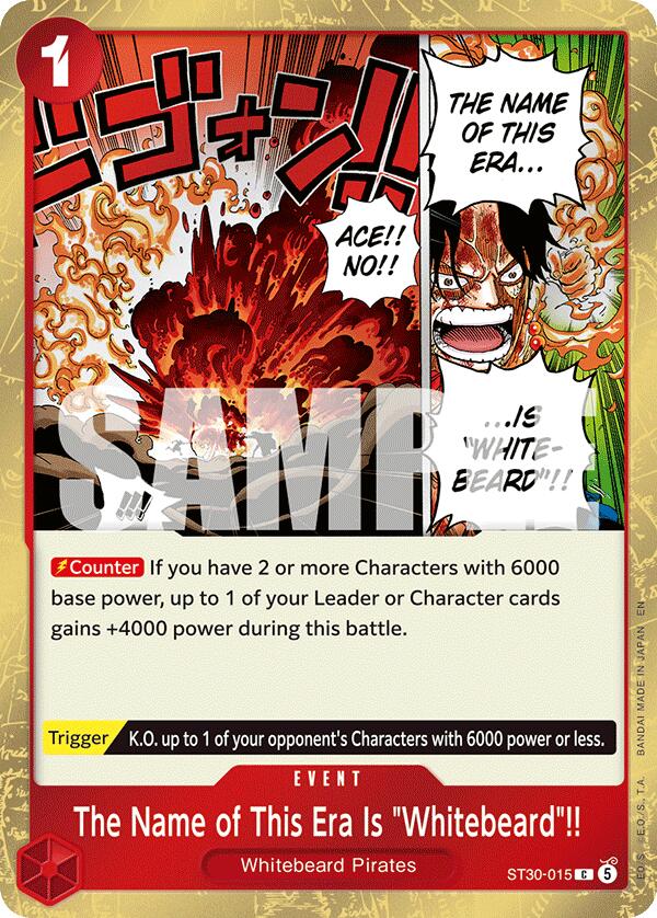 The Name of This Era Is "Whitebeard"!! [Starter Deck EX: Luffy & Ace] | Shuffle n Cut Hobbies & Games
