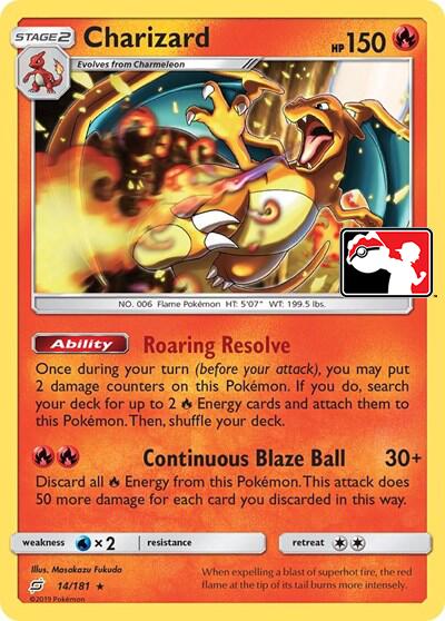 Charizard (14/181) (Library Exclusive) [Sun & Moon: Team Up] | Shuffle n Cut Hobbies & Games
