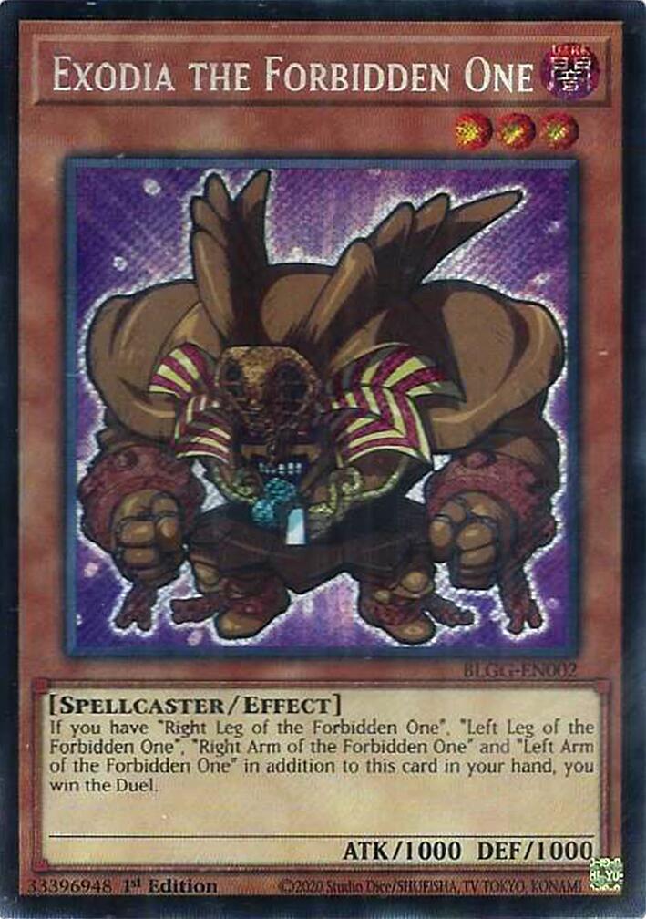 Exodia the Forbidden One [BLGG-EN002] Secret Rare | Shuffle n Cut Hobbies & Games