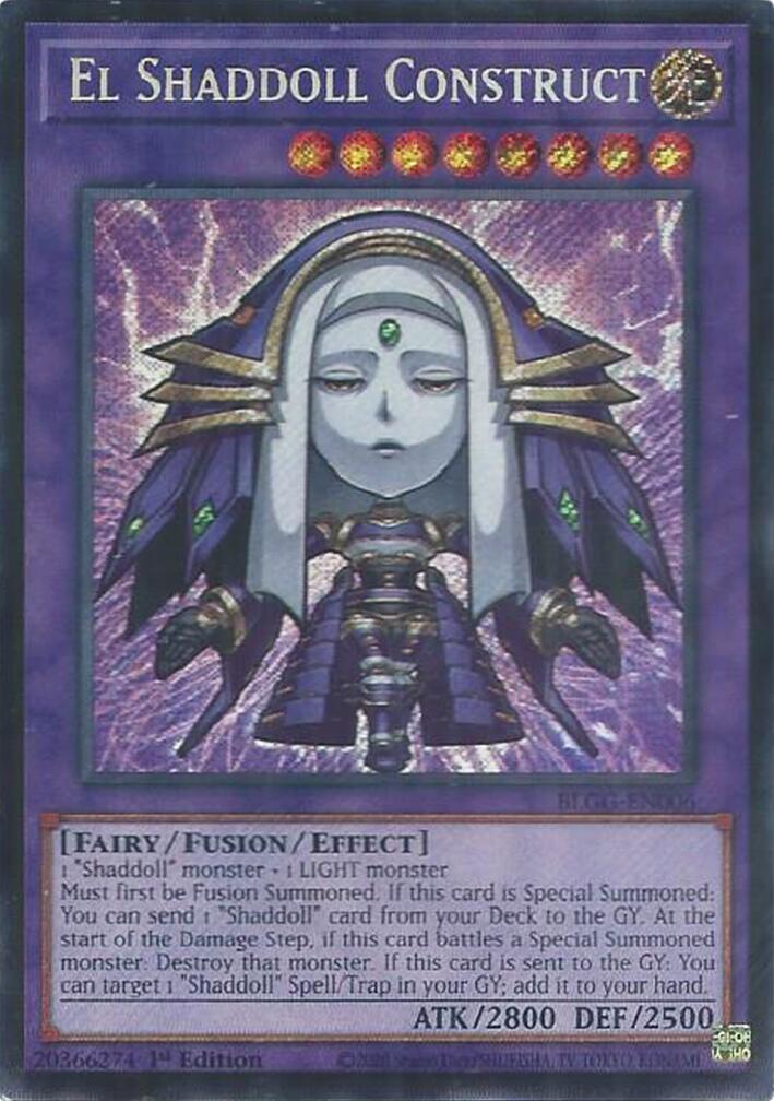 El Shaddoll Construct [BLGG-EN006] Secret Rare | Shuffle n Cut Hobbies & Games