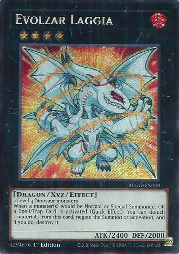 Evolzar Laggia [BLGG-EN008] Secret Rare | Shuffle n Cut Hobbies & Games