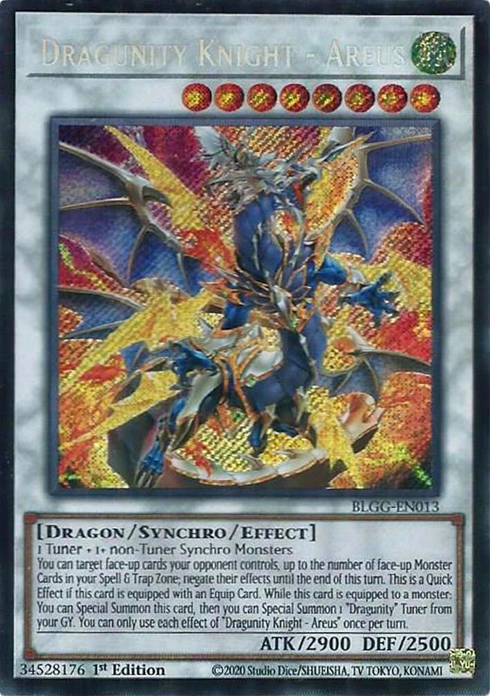 Dragunity Knight - Areus [BLGG-EN013] Secret Rare | Shuffle n Cut Hobbies & Games