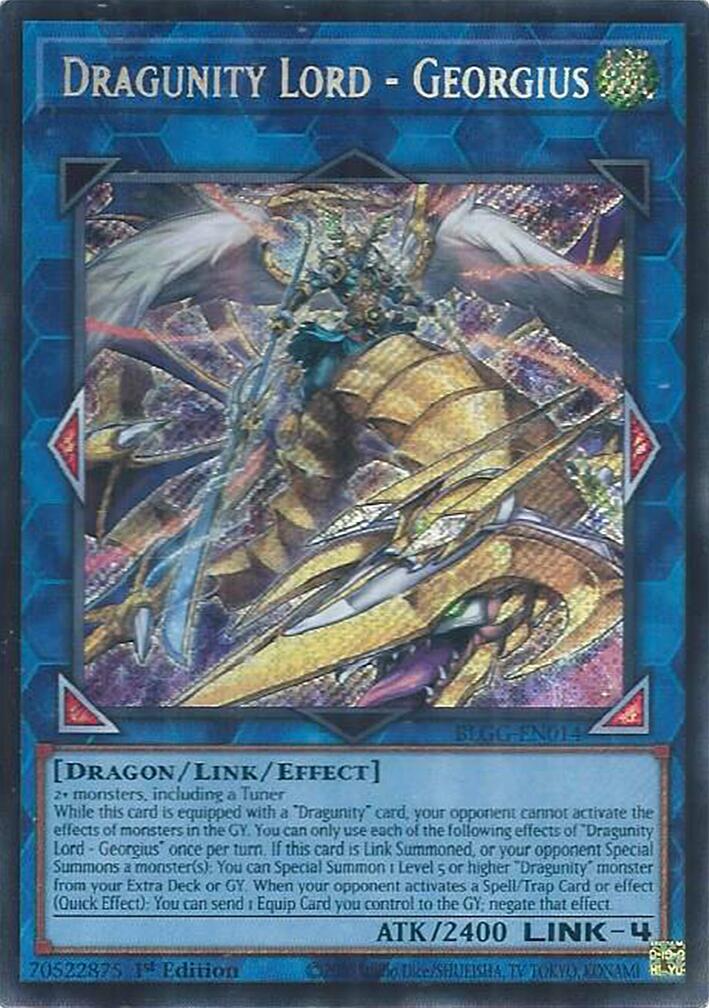 Dragunity Lord - Georgius [BLGG-EN014] Secret Rare | Shuffle n Cut Hobbies & Games