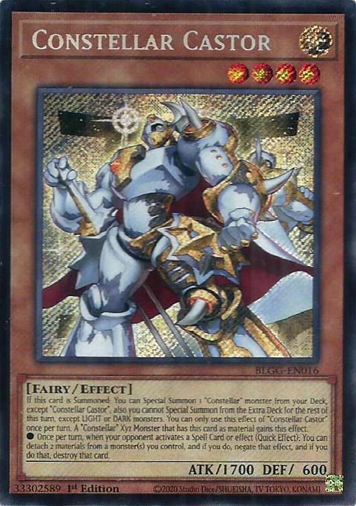 Constellar Castor [BLGG-EN016] Secret Rare | Shuffle n Cut Hobbies & Games
