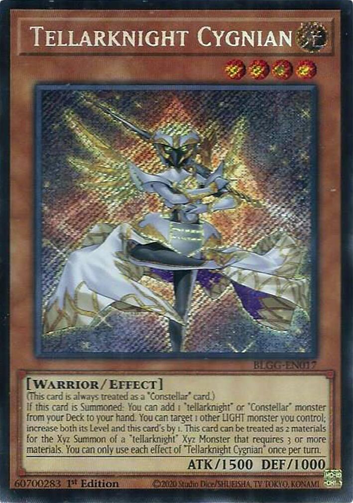 Tellarknight Cygnian [BLGG-EN017] Secret Rare | Shuffle n Cut Hobbies & Games
