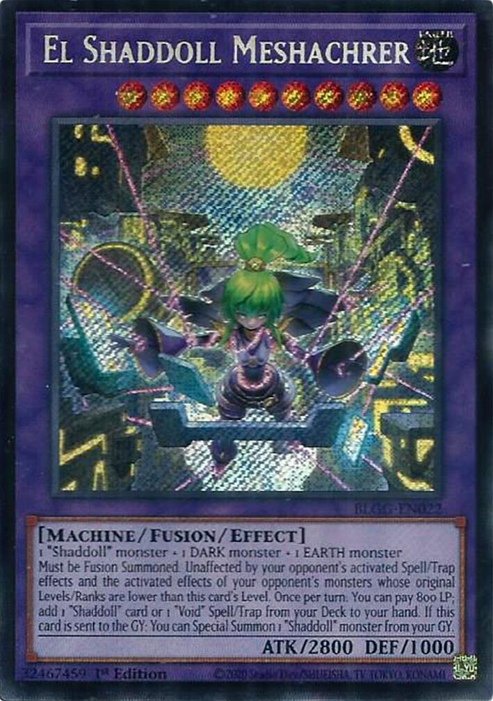 El Shaddoll Meshachrer [BLGG-EN022] Secret Rare | Shuffle n Cut Hobbies & Games