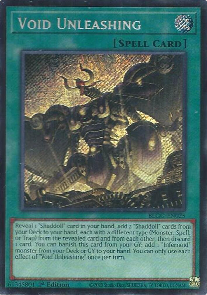 Void Unleashing [BLGG-EN025] Secret Rare | Shuffle n Cut Hobbies & Games