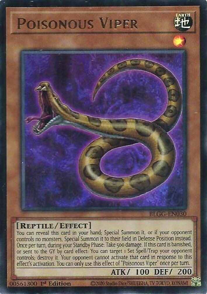 Poisonous Viper [BLGG-EN030] Ultra Rare | Shuffle n Cut Hobbies & Games