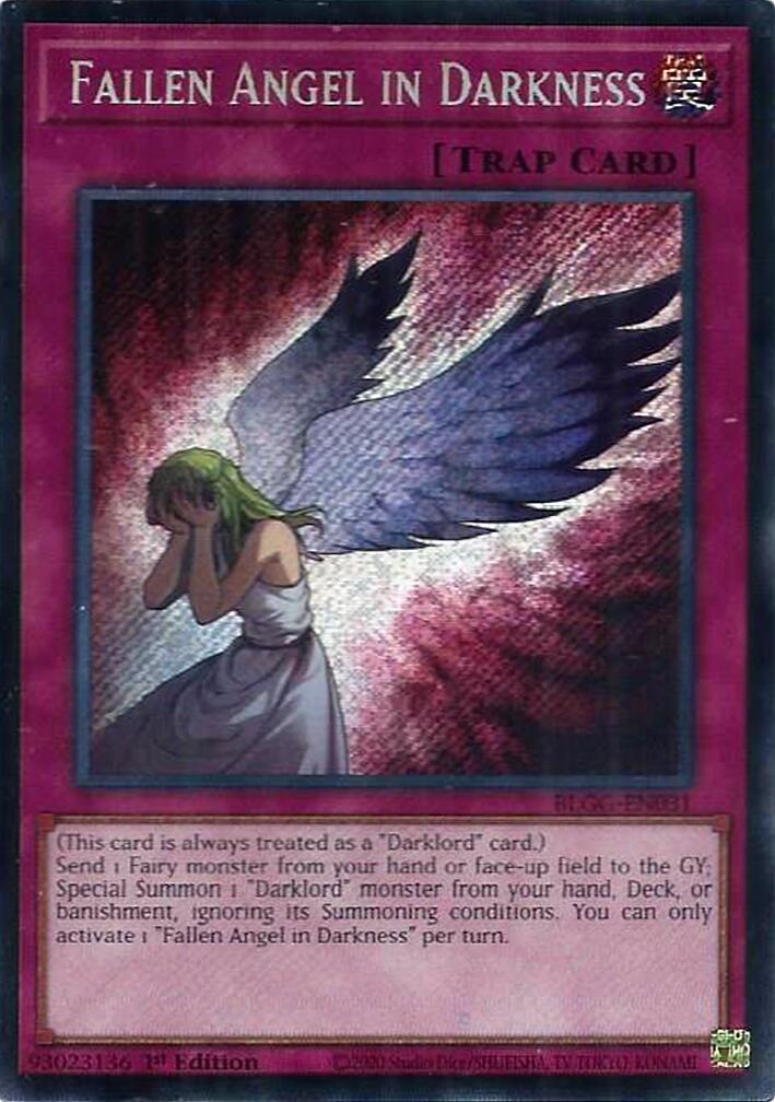 Fallen Angel in Darkness [BLGG-EN031] Secret Rare | Shuffle n Cut Hobbies & Games