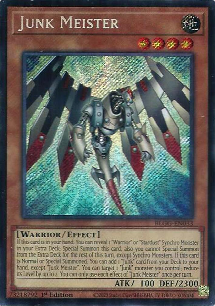 Junk Meister [BLGG-EN033] Secret Rare | Shuffle n Cut Hobbies & Games