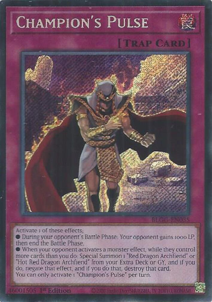 Champion's Pulse [BLGG-EN035] Secret Rare | Shuffle n Cut Hobbies & Games