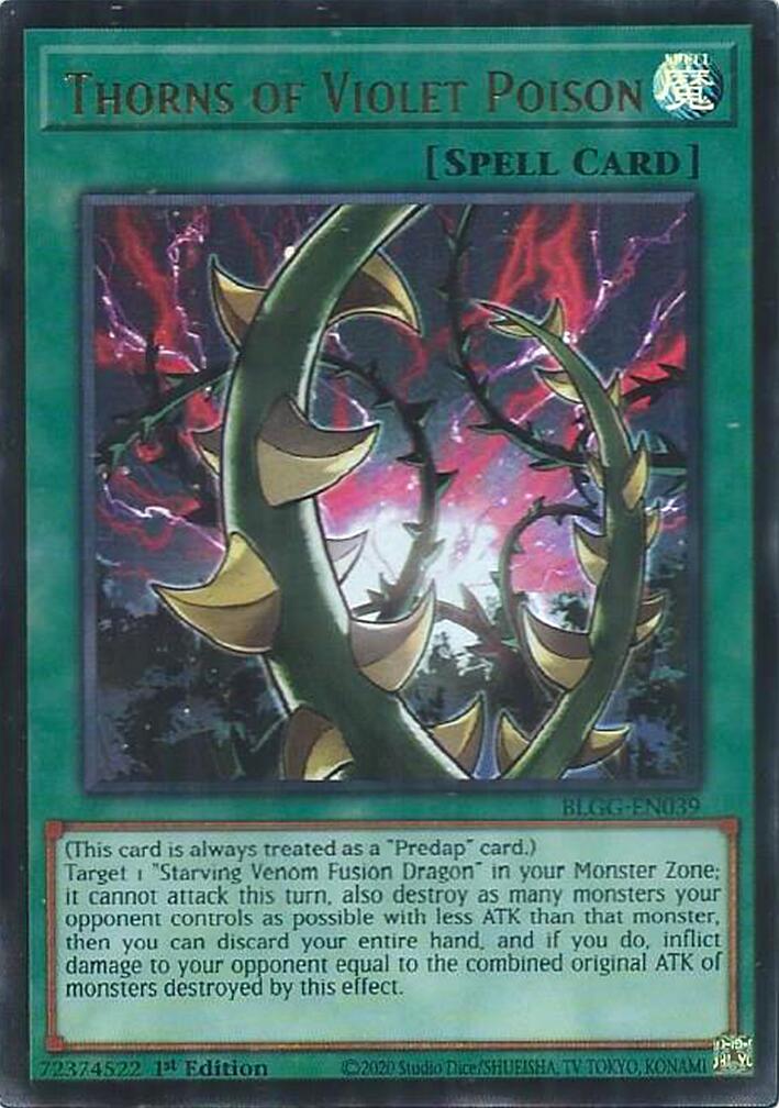 Thorns of Violet Poison [BLGG-EN039] Ultra Rare | Shuffle n Cut Hobbies & Games