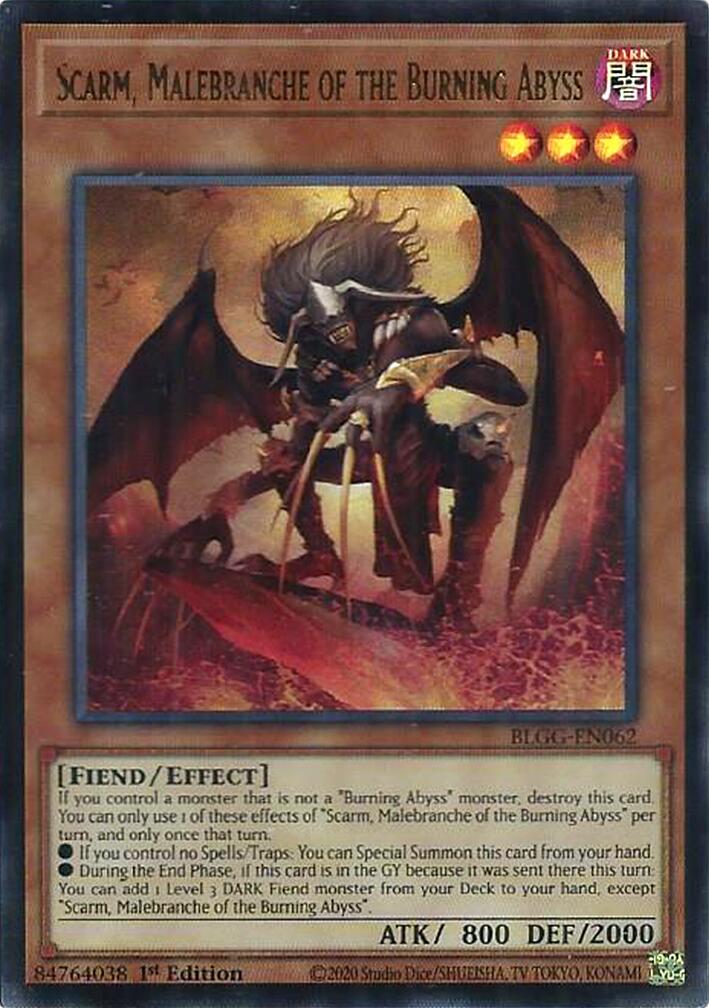 Scarm, Malebranche of the Burning Abyss [BLGG-EN062] Ultra Rare | Shuffle n Cut Hobbies & Games