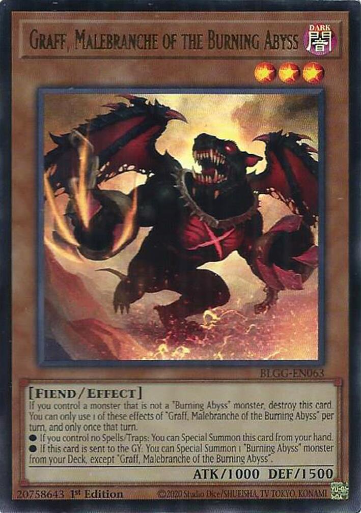 Graff, Malebranche of the Burning Abyss [BLGG-EN063] Ultra Rare | Shuffle n Cut Hobbies & Games