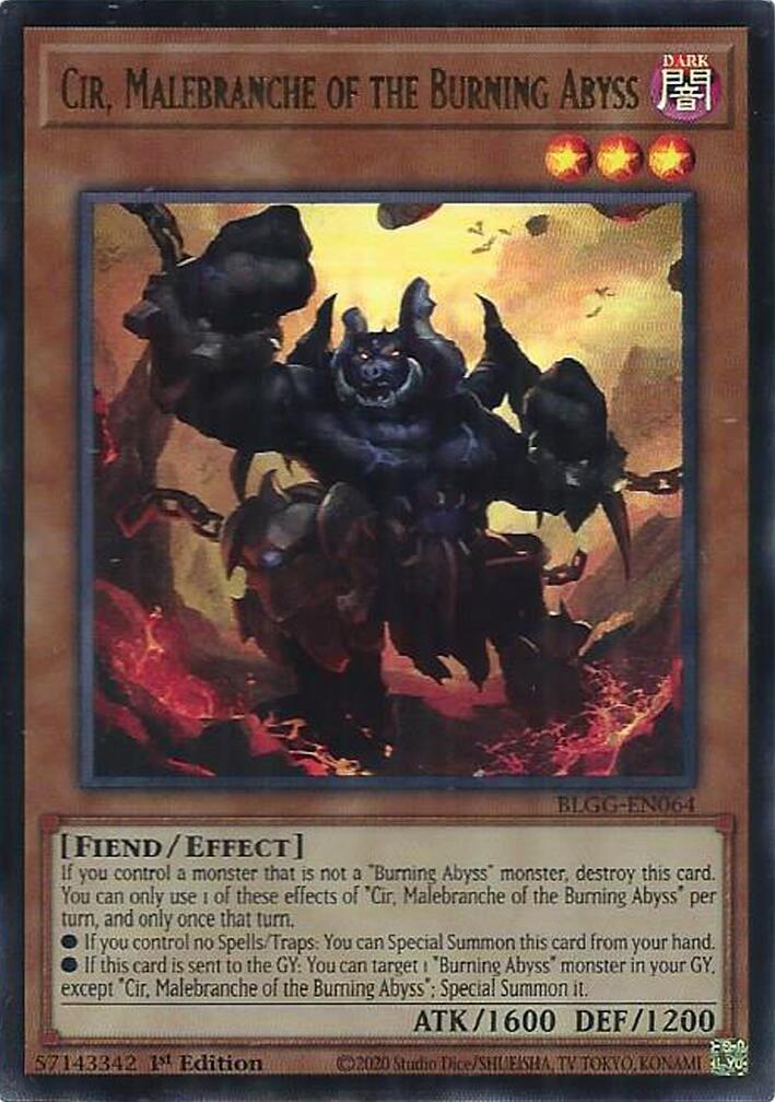 Cir, Malebranche of the Burning Abyss [BLGG-EN064] Ultra Rare | Shuffle n Cut Hobbies & Games