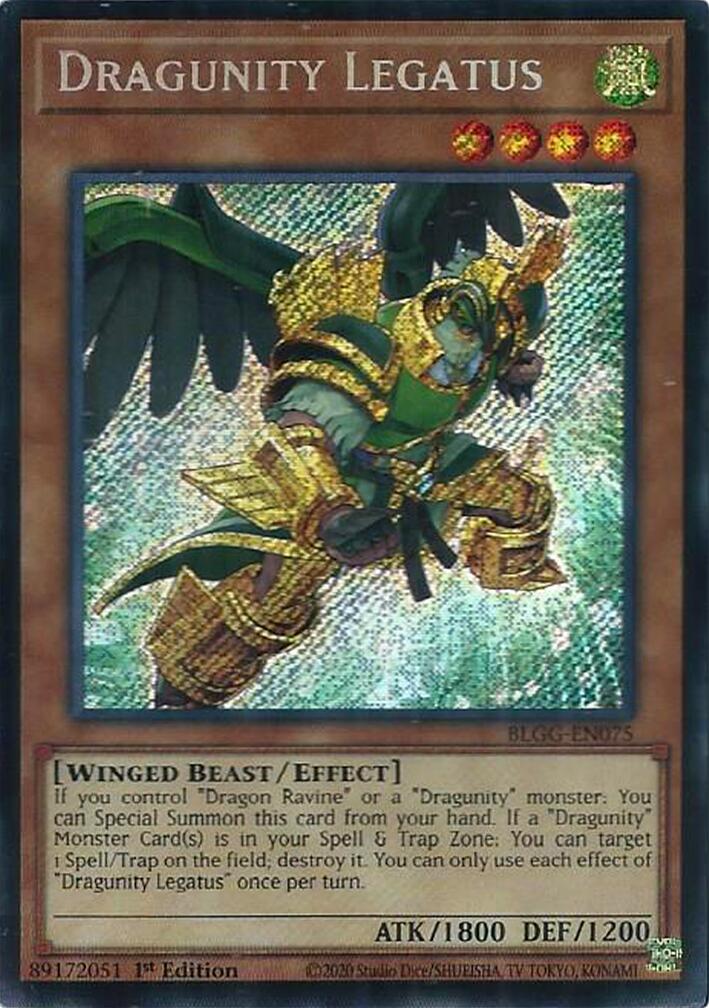 Dragunity Legatus [BLGG-EN075] Secret Rare | Shuffle n Cut Hobbies & Games