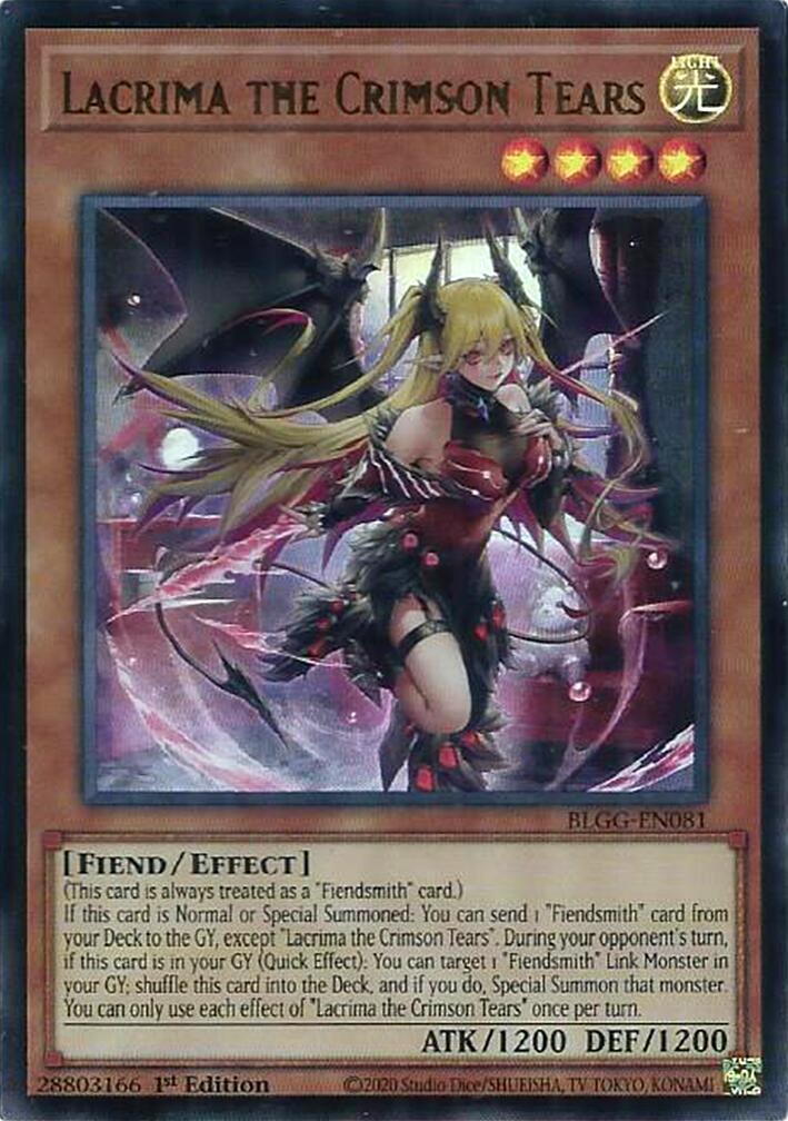 Lacrima the Crimson Tears [BLGG-EN081] Ultra Rare | Shuffle n Cut Hobbies & Games