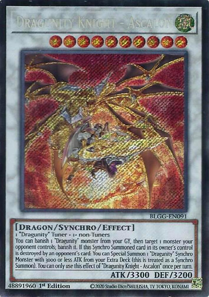 Dragunity Knight - Ascalon [BLGG-EN091] Secret Rare | Shuffle n Cut Hobbies & Games