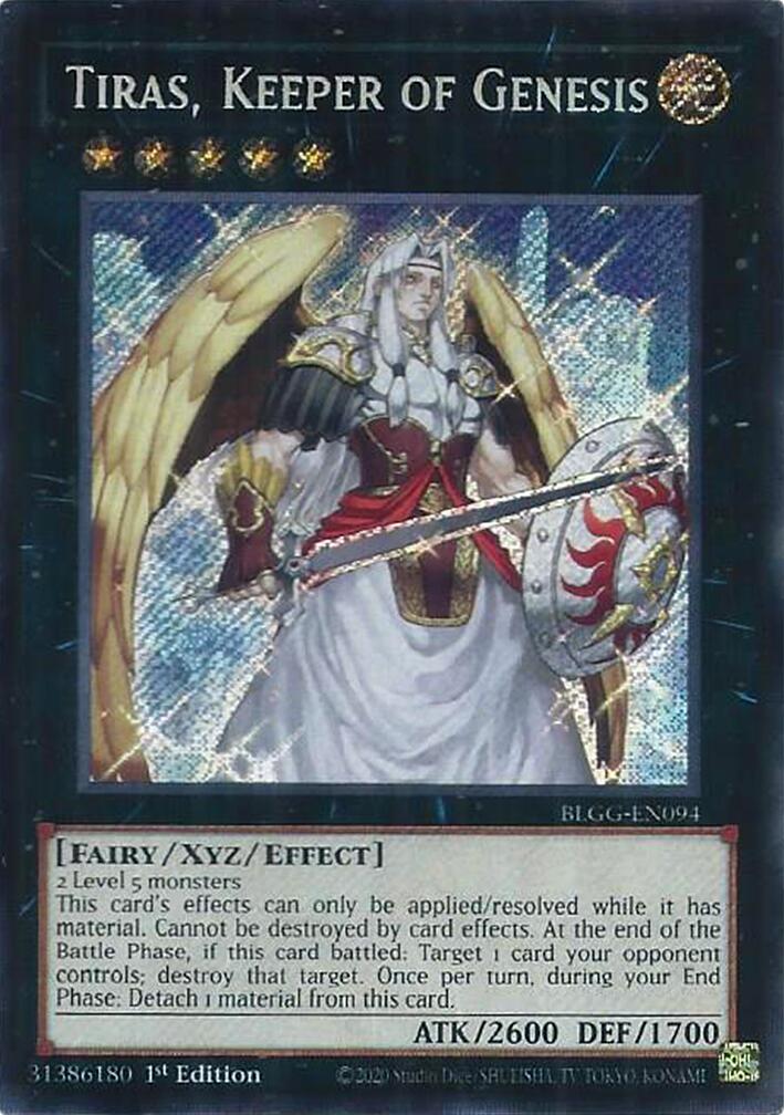 Tiras, Keeper of Genesis [BLGG-EN094] Secret Rare | Shuffle n Cut Hobbies & Games