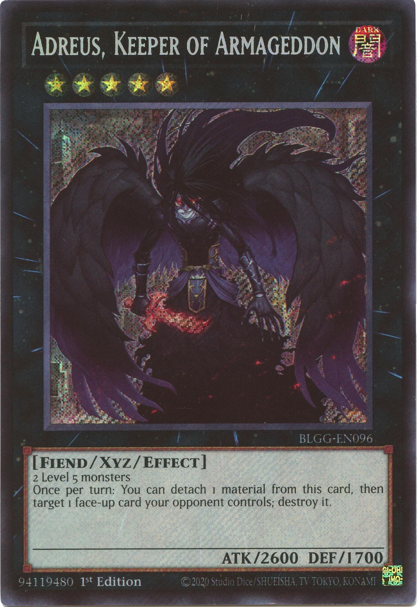 Adreus, Keeper of Armageddon [BLGG-EN096] Ultra Rare | Shuffle n Cut Hobbies & Games