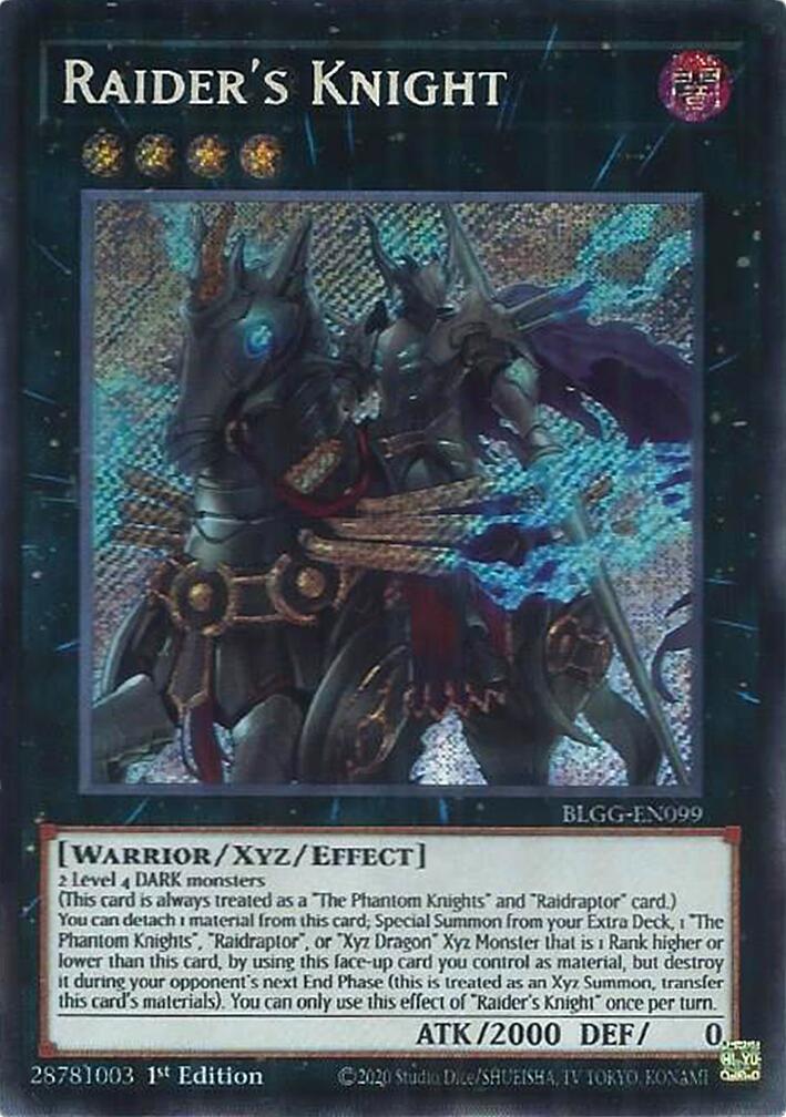 Raider's Knight [BLGG-EN099] Secret Rare | Shuffle n Cut Hobbies & Games