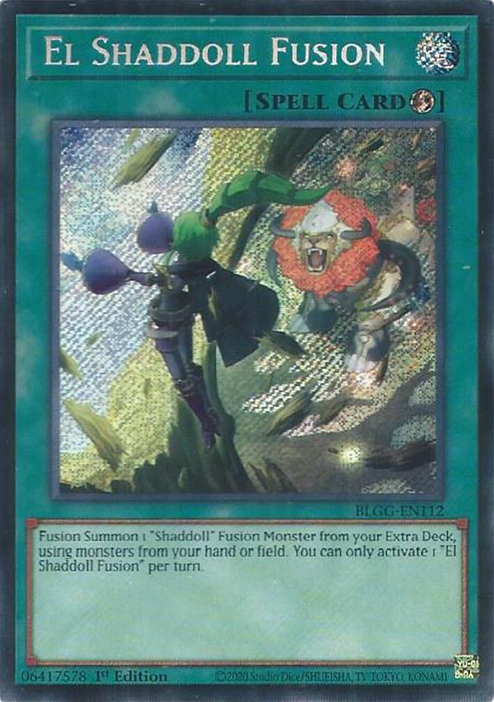 El Shaddoll Fusion [BLGG-EN112] Secret Rare | Shuffle n Cut Hobbies & Games