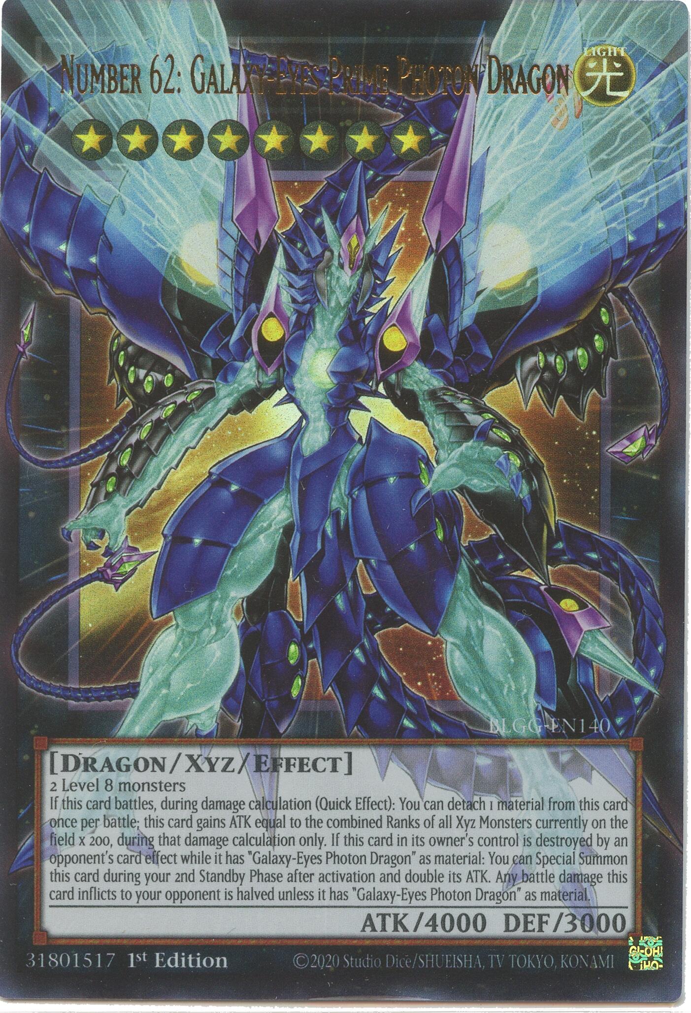 Number 62: Galaxy-Eyes Prime Photon Dragon [BLGG-EN140] Ultra Rare | Shuffle n Cut Hobbies & Games
