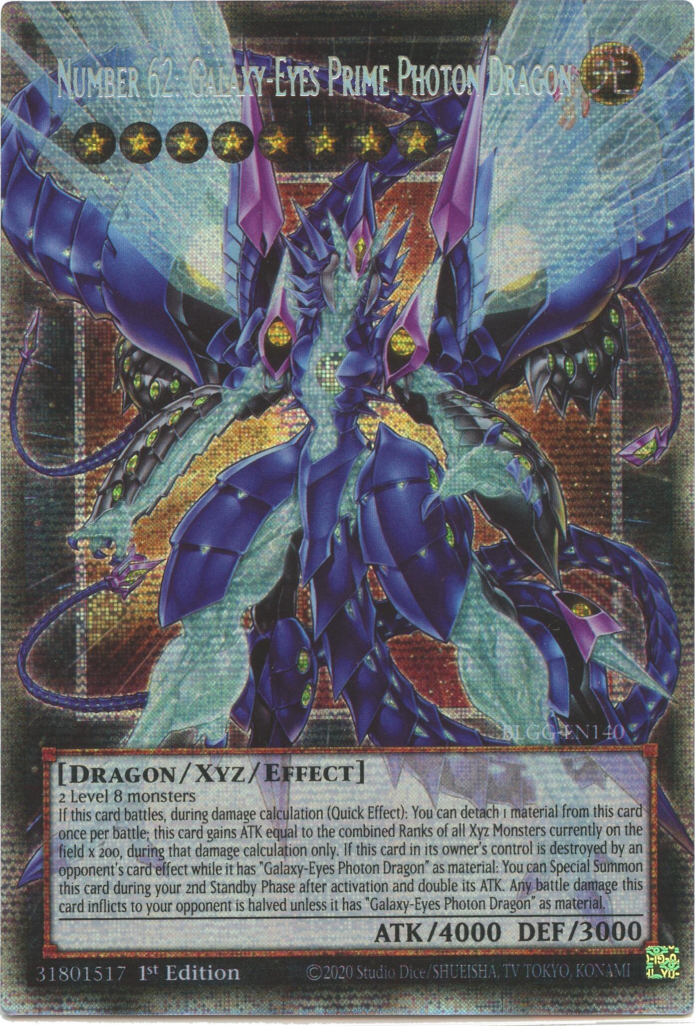 Number 62: Galaxy-Eyes Prime Photon Dragon (Starlight Rare) [BLGG-EN140] Starlight Rare | Shuffle n Cut Hobbies & Games