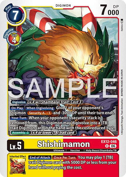 Shishimamon [EX12-011] [Digital World Shambala] | Shuffle n Cut Hobbies & Games