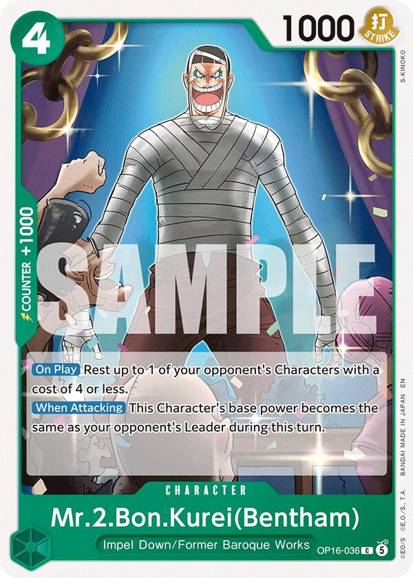 Mr.2.Bon.Kurei(Bentham) [The Time of Battle] | Shuffle n Cut Hobbies & Games