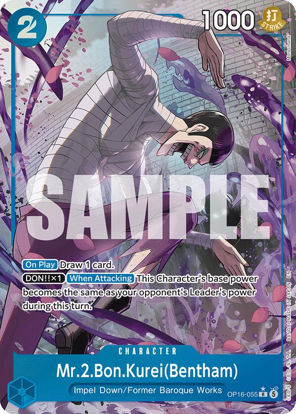 Mr.2.Bon.Kurei(Bentham) (Alternate Art) [The Time of Battle] | Shuffle n Cut Hobbies & Games