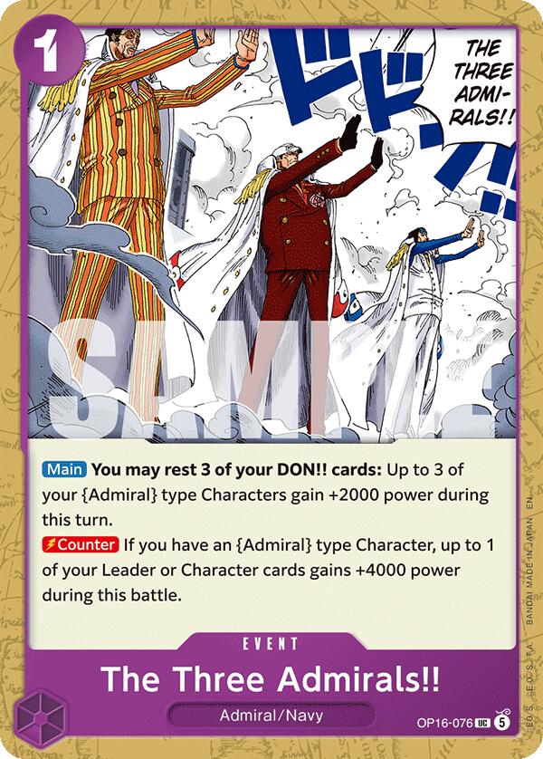 The Three Admirals!! [The Time of Battle] | Shuffle n Cut Hobbies & Games
