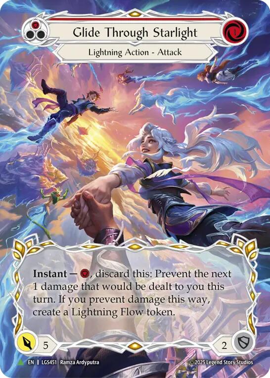 Glide Through Starlight (Red) [LGS451] (Promo)  Cold Foil | Shuffle n Cut Hobbies & Games
