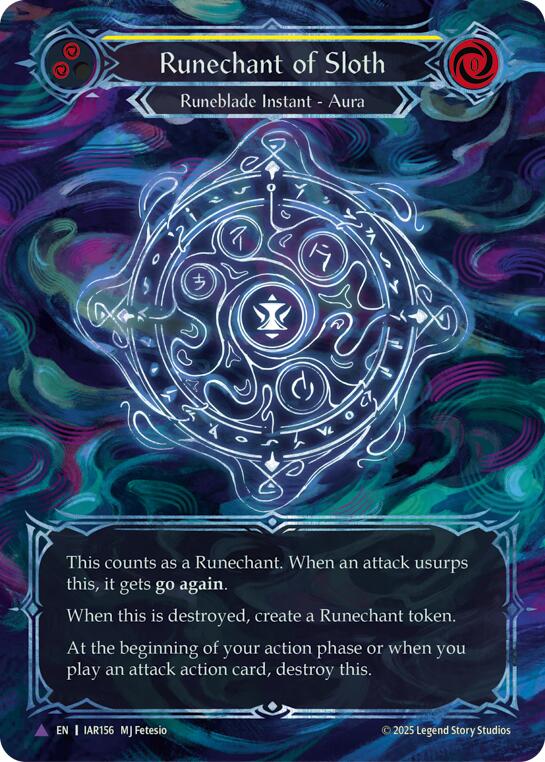 Runechant of Sloth (Yellow) (Marvel) [IAR156-MV] (Omens of the Third Age)  Cold Foil | Shuffle n Cut Hobbies & Games