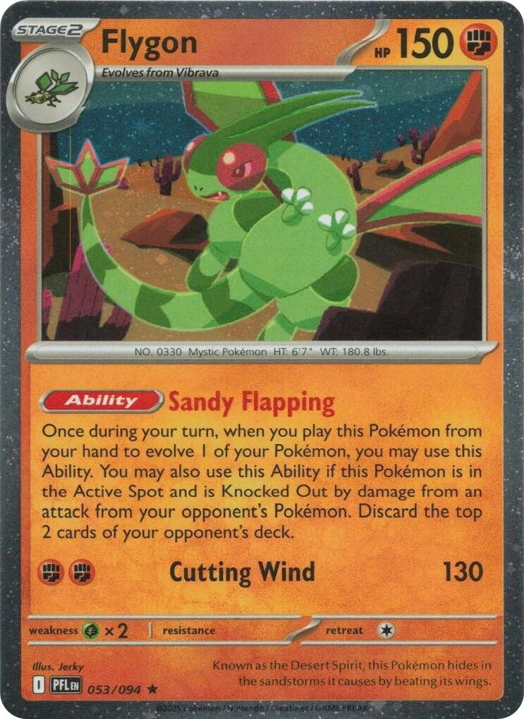 Flygon (053/094) (Cosmos Holo) [Mega Evolution: Phantasmal Flames] | Shuffle n Cut Hobbies & Games