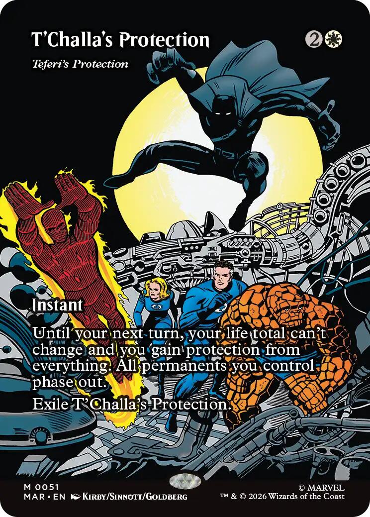 T'Challa's Protection - Teferi's Protection (Borderless) [Marvel Universe: Eternal-Legal] | Shuffle n Cut Hobbies & Games