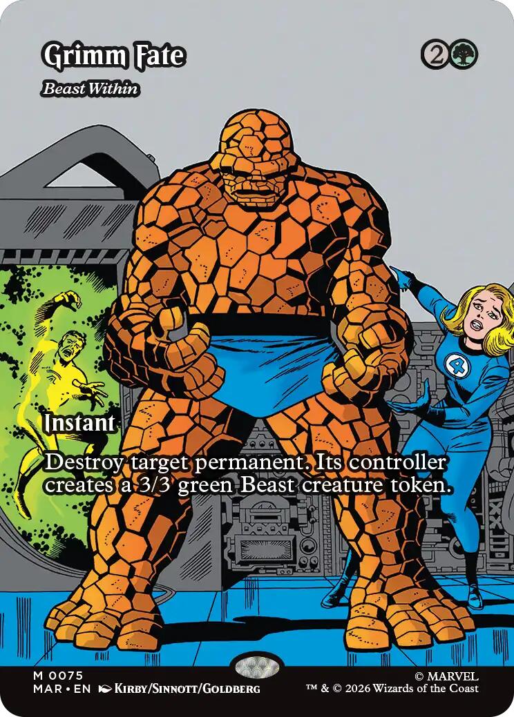 Grimm Fate - Beast Within (Borderless) [Marvel Universe: Eternal-Legal] | Shuffle n Cut Hobbies & Games
